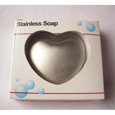 18/8 Stainless Steel Love Heart Odor Removing Soap Laser Engraved Logo